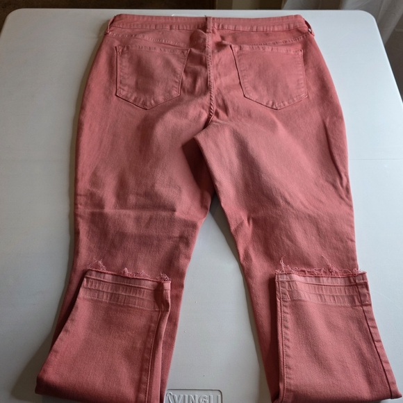 Old Navy Sz 16 Distressed Rockstar Jeans Pinkish Coral Fall Winter Cute Bx-3166 - Picture 11 of 12